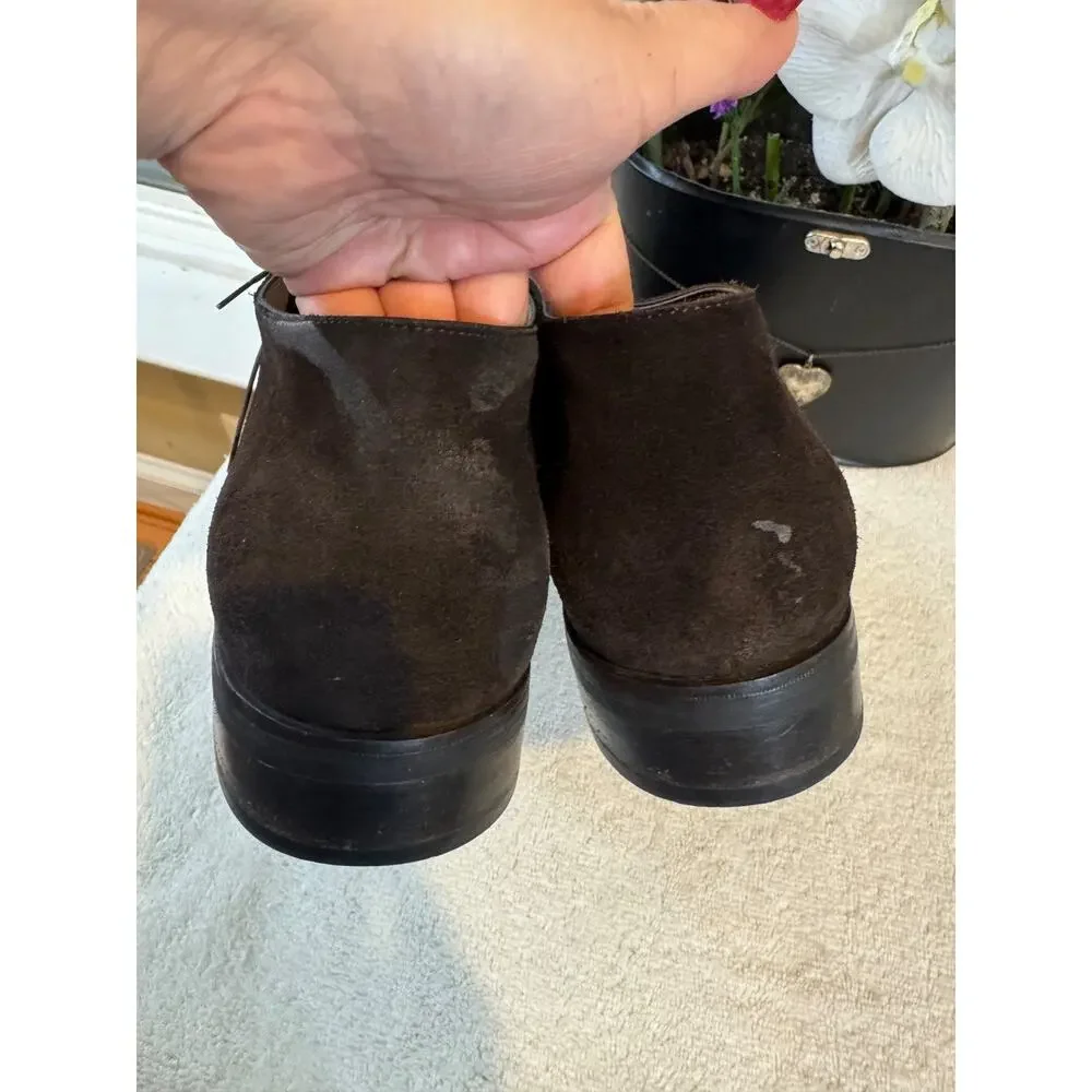 Luigi Borrelli Brown Suede Ankle Lace-Up Men’s Boots Size 10.5(800
